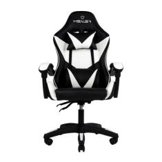 Cadeira Gamer Preto e Branco Healer Lancer Reclinável Giratória