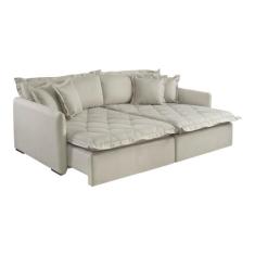 Sofá Retrátil e Reclinável Iris 1,60M 2 Lugares Linho - Blossom Casa, 