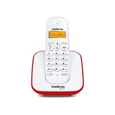 Telefone Sem Fio Digital TS 3110 Branco e Vermelho Intelbras