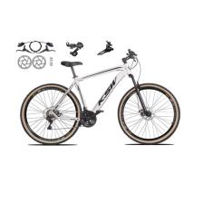    Bicicleta aro 29 Ksw Xlt 24v Câmbios Shimano Freios Hidráulicos Garfo com Suspensão Pneu Faixa Bege - Branco