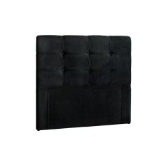 Cabeceira Cama Box Estofada Solteiro Solteiro Clean Plus Solteiro - Suede Negro - Simbal
