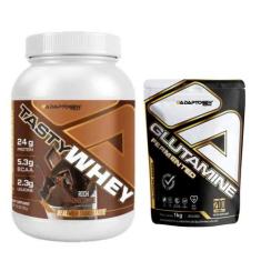 Tasty Whey Adaptogen 912g + Glutamina 1kg Adaptogen, RICH CHOCOLATE