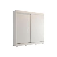 Guarda Roupa Casal 2 Portas de Correr e 3 Gavetas c/ Pés Ilhéus Branco - Panan