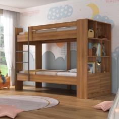 Beliche Juvenil Jonava 2 Portas com Estante Espresso Móveis Nogal