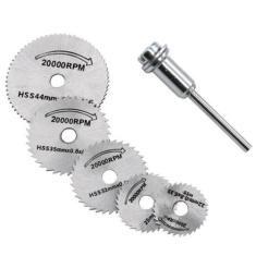 Kit 6 Em 1 Mini Disco Serra Circular Micro Retifica Dremel - open trad