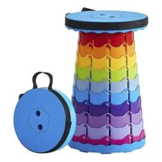 Banqueta Banco Retrátil Portátil com Alça Telescópica Banquinho Dobráv