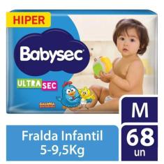Fralda Descartável Bebê Infantil Babysec Ultrasec Hiper Tamanho M 68 U
