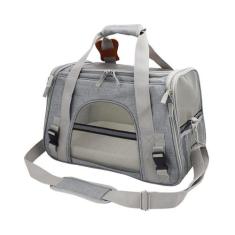 Bolsa De Transporte Pet Avião Para Cães E Gatos Luxo - Ninabag, Cinza