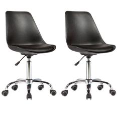 Kit 2 Cadeiras Chicago Com Estrutura em Polipropileno e Base Cromada Fratini