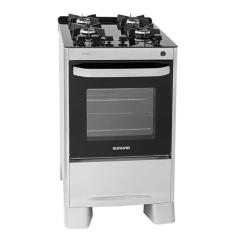 Fogão de Piso Suggar 4 Bocas Mesa de Vidro Neo Glass Branco – Bivolt