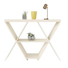 Aparador Para Sala Estrela Off White 1 Prateleiras 2 Nichos