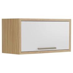 Armário de Cozinha Modulado Syrah Geladeira c/ 1 Porta Basculante 80cm Amendoa/Off White - Ronipa