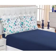 Lençol King Com Elástico 100% Algodão Cama Box 3 Peças Quality - Bia E