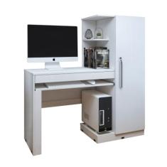 Mesa para Computador Escrivaninha com Armário Office 1 Gaveta 130cm Br