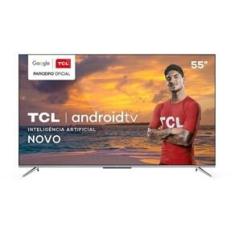 Smart TV LED 55&quot; TCL 55P715 4K HDR com 2 USB, 3 HDMI, Android, Bluetooth, Comando de Voz, Google Assistant, 60Hz