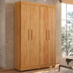 Guarda-Roupa Solteiro Flórida 4 Portas 3 Gavetas 100% Mdf Amadeirado - Tigus Baby