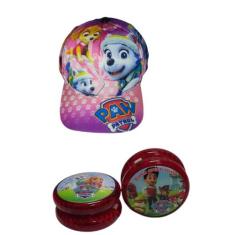 Kit 1 Boné + 1 Ioio Patrulha Canina Marshal Chase Skye Zuma - Original