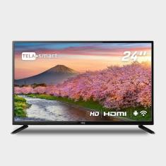 Smart TV HQ LED 24&quot; 2 HDMI 2 USB WI-FI Android 11 e Processador Quad Core