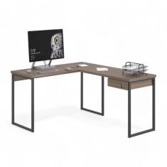 Mesa Home Office Escrivaninha L Industriale Affara Com Gaveteiro