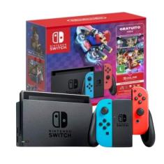 Console Nintendo Switch 32GB V2 Com Jogo Digital Mario Kart 8 Deluxe, 