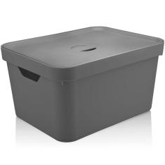 Caixa Organizadora 32L Organizador De Brinquedos Tampa Cube Chumbo