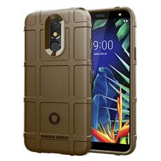 Capa para LG K40, proteção robusta, material TPU de fibra de carbono, macio antiderrapante macio, anti-impressão digital, capa totalmente protetora para LG K40