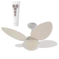 Ventilador de Teto Aliseu Vime Branco com Controle Remoto, 220V