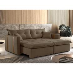 Sofa Cama e Reclinavel Lisboa 2,20m 04 Lugares Mola Ensacada Txr
