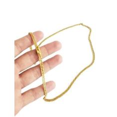 Cordão Banhado A Ouro 18K Grumet Lacraia 5Mm Super Luxo - Mk Jóias