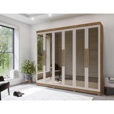 Guarda Roupa 06 Portas e 06 Gavetas Enna Com 06 Portas Vidro Reflecta-