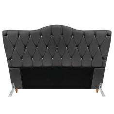 Cabeceira Solteiro Cama Box Quarto Estofada Barcelona 90cm - Mance Dec