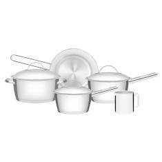 Jogo De Panelas Tramontina Allegra Inox 5 Peças