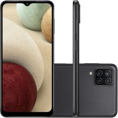 Smartphone Samsung Galaxy A12 64GB 4G Wi-Fi Tela 6.5'' Dual Chip 4GB RAM Câmera Quádrupla + Selfie 8MP - Preto