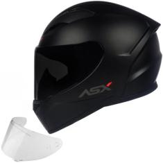 Capacete Axxis ASX Novo Modelo City Solid Preto com Viseira Fumê Extra