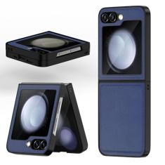 Rumwot Capa de couro genuíno para Samsung Galaxy Z Flip 6, couro genuíno + capa rígida de policarbonato ultra, ajuste fino - resistente a quedas e arranhões para Samsung Galaxy Z Flip 6 Capa de couro