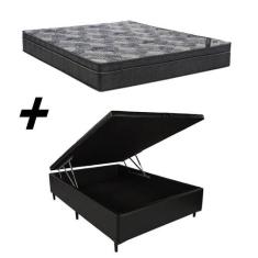 Cama Box Baú Casal + Colchão Ortobom Iso Molas Superpocket Ortopillow 