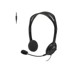 Headset com fio Logitech H111 com Microfone com Redução de Ruído e Conexão 3,5mm