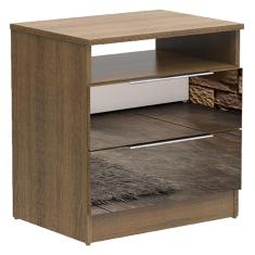 Mesa de Cabeceira Madesa 3227 2 Gavetas com Espelho