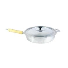 Frigideira Alumínio Fundido Polida Cabo de Madeira 24cm - DIVIFORTE