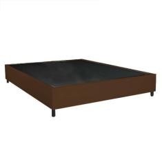 Base para Cama Box Viúva 128x188x40cm MS - Matriz do Sono, Suede Marro