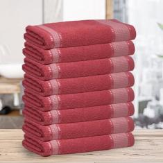 Kit 8 Toalhas de Banho Gigante 0.75 x 1.45 mts 100% Algodão - Casa Lin