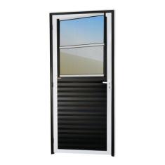 Porta de Sala Super Vidro Reflex 210cm X 86cm Brimak Abertura Direita