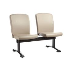 Cadeira Diretor Em Longarina Com 2 Lugares Linha Alpha Bege