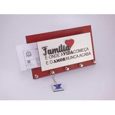 Porta Chaves Cartas Familia é onde a vida começa