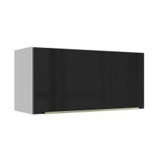 Armário Aéreo 70 Cm 1 Porta Branco/preto Lux Madesa Branco/preto