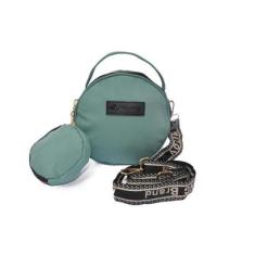 BOLSA FEMININA TRANSVERSAL REDONDA MAIS PORTA MOEDA-Feminino