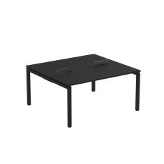 Mesa Plataforma Dupla com Pé de Aço para Coworking 150X140/2P PDC15/14/2P Preto