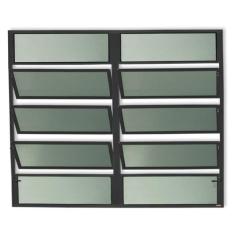 Janela de Alumínio Basculante 2 Seções 100x120cm Vidro Mini Boreal Plu