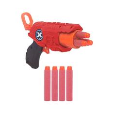 Arma Lançadora de dardos Tipo Nerf fit Vermelho 4 dardos Hero