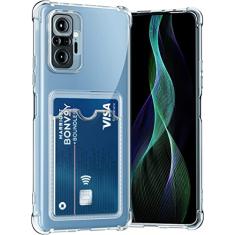 AKABEILA Capa para Samsung Galaxy S21/S30 Transparente Bonita Capa de Celular Macia TPU Carteira Capa Fina Capa à Prova de Choque com Compartimento para Cartão